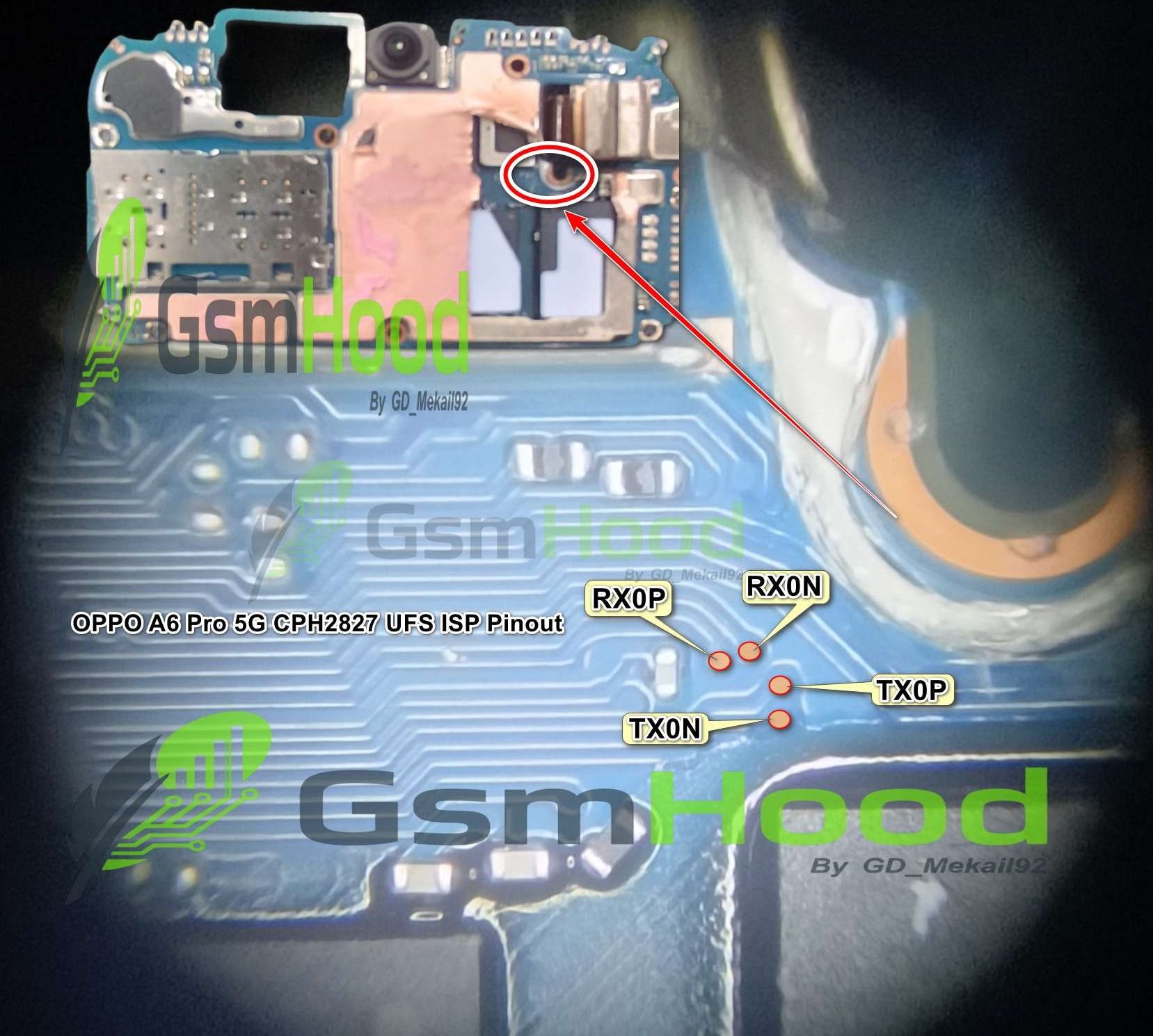 OPPO A6 Pro 5G CPH2827 UFS ISP Pinout