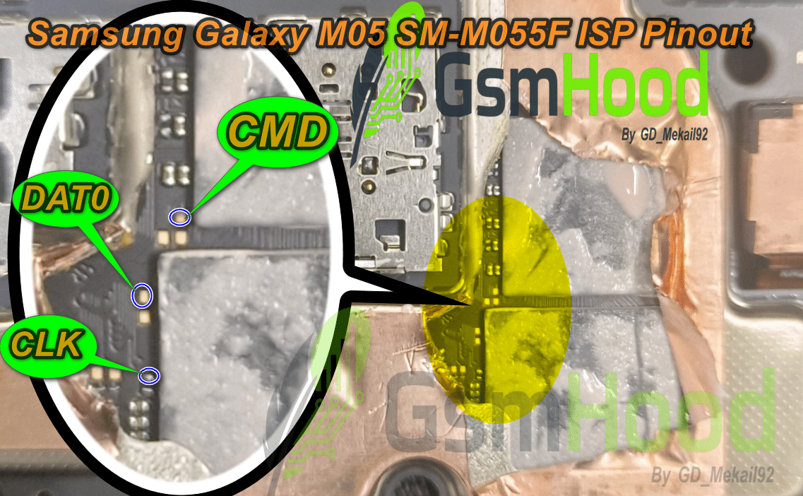 Samsung Galaxy M05 SM-M055F ISP Pinout